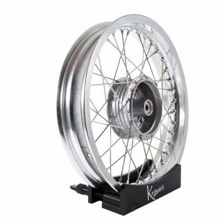 Felge 2,50x16 silber eloxiert Speichen VA XL für Simson S51 S50 S53 S70 S83 Kr51 Schwalbe Star Sperber Habicht verstärkt