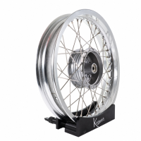 Felge 2,50x16 silber eloxiert Speichen VA XL für...