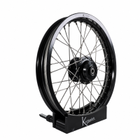Felge Scheibenbremse 2,50x16 schwarz eloxiert Speichen VA...