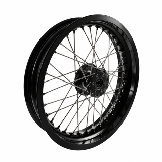 Felge Scheibenbremse 3,00x16 schwarz eloxiert Speichen VA XL für Simson S51 S50 S53 S70 S83
