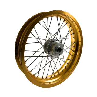 Felge Scheibenbremse 3,00x16 gold eloxiert Speichen VA XL für Simson S51 S50 S53 S70 S83