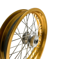 Felge Scheibenbremse 3,00x16 gold eloxiert Speichen VA XL...