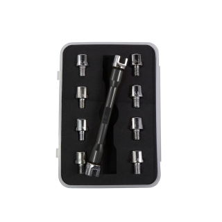 Satz Speichenschlüssel schwarz für MX Motorrad, MZ ES TS ETS ETZ, Simson S51 S50 S70 KR51 Schwalbe 5,0 + 5,2 + 54 + 5,6 + 5,8 + 6,0 + 6,2 + 6,4 + 6,6mm