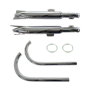 Set Auspuff + Krümmer + Dichtungen für Jawa 354 Kywacka 350 verchromt