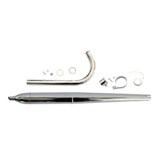 Simson SR1 Auspuffset lang 660mm, mit Krümmer 260mm chrom gute Qualität