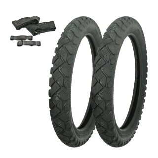 Reifen im Set für Simson S51 S50 S70 KR51 Schwalbe Star Sperber Habicht S53 S83 Heidenau K42 2,75x16 46M
