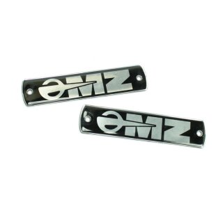 Emblem Schriftzug für MZ TS 125 150  für Tank Chromblenden 1 Paar 12,5 Liter