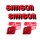 Simson VAPE Zündung 3 S51 S50 S70 rot Klebefolie Aufkleber Tank Seitendeckel