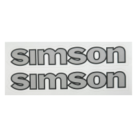 Aufkleber für Simson S50 Tank Schriftzug silber grau...