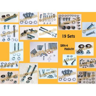Normteile für Simson SR4-4 Habicht über 250 Schrauben Muttern 18 Schraubensets
