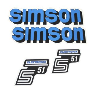 Simson 4 x Klebefolie Tank Aufkleber Seitendeckel S51 El, 6,24 €