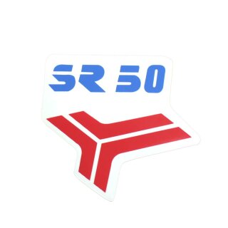 Simson Klebefolie Aufkleber SR50 rot weiß blau Knieblech Beinblech Patch Sticker