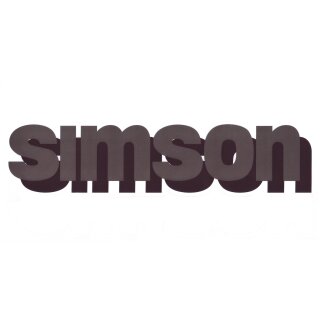 Aufkleber für Simson S51 S50 S70 Schriftzug Tank weiß-silber Kleber Logo Emblem