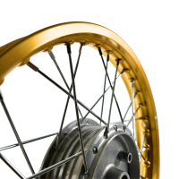 Paar Speichenräder gold chrom für Simson S51 S50 S70 S53 KR51 Schwalbe Spatz Star Sperber Habicht 2 Felgen 1,5x16