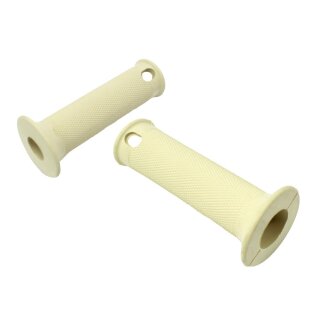 Griffgummis für Lenker Gas und Festgriff beige Simson KR51 Schwalbe Star Sperber Habicht elfenbein Gummi Griffe 22/26mm, Noppenmuster
