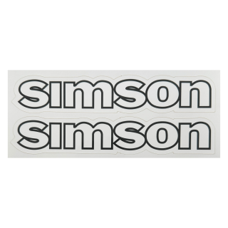 Aufkleber für Simson S50 Tank Schriftzug weiß - grau Klebefolie Logo Wasserbild
