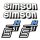 Simson 4x Klebefolie Tank Aufkleber Seitendeckel S51N blau weiß silber