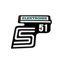Simson Aufkleber S51 S50 S70 "Elektronik" Seitendeckel Kleber Schriftzug grün