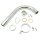 Simson KR50 Krümmer 260 mm Auspuffrohr Schelle chrom Ø 28 mm Schwalbe Vorgänger