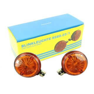 Simson Blinker rund Orange S51 S50 SR50  für MZ ETZ TS 150 125 250 hinten E-Zeichen