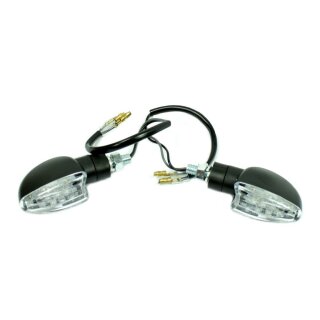 2 Tuning LED Mini Blinker 6V schwarz klar für Simson S51 S50 S70 S53 S83 SR50