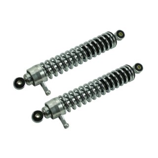 Federbeine für Simson S51 S50 S70 Enduro Tuning Stoßdämpfer Federung hinten chrom 36cm 360mm