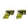2 Klebefolie Aufkleber Seitendeckel für Simson S51 C Comfort gelb DDR Luxus