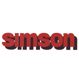 Tank Aufkleber rot Schriftzug für Simson S51 S50 S60 S70 Kleber Logo Emblem