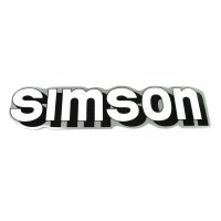 Aufkleber Logo Emblem für Simson S51 S50 S60 S70 Schriftzug Tank weiß/schwarz/silber Kleber