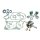 Lager Dichtungen Simmerringe Motor Kurbelwelle für Simson S51 SR50 Schwalbe S53 S83 MS50 SR80