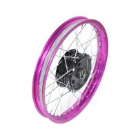 Alufelge 1,50x16 lila, Speichen verchromt für Simson...