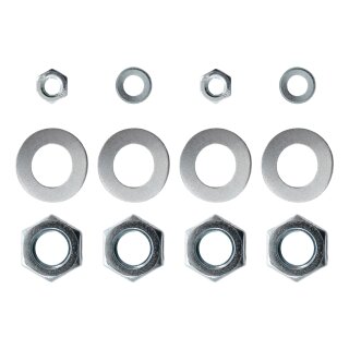 Schraubensatz Schwingenbolzen und Achse für Simson S51, S50, S70, S73, S83, SR50, SR80 mit M12x1,5 Muttern + M6x1 für Kettenspanner