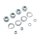 Schraubensatz Schwingenbolzen und Achse für Simson S51, S50, S70, S73, S83, SR50, SR80 mit M12x1,5 Muttern + M6x1 für Kettenspanner