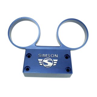 Simson Armaturenträger blau für Tacho DZM Brille Tachometer S51 S70 S53 S83 Logo erhaben