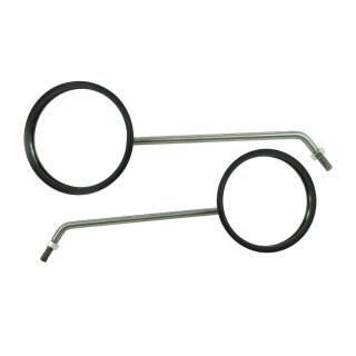 Simson Spiegel Paar rund 90 mm Schwalbe KR51 S50 S51 schwarz Edelstahl