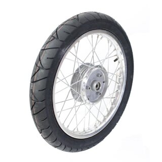 Komplettrad vorn auf Alufelge 1,50x16 Heidenau 2,75x16 K55 für Simson S51 S50 S70 S53 KR51 Schwalbe SR4 Star Sperber Habicht Spatz Reifen Slick Tuning Rennreifen