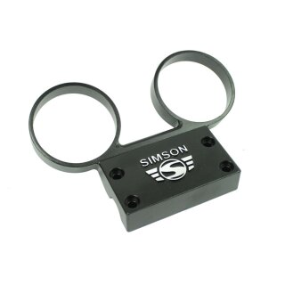 Armaturenträger Tachometer DZM Simson S50 S51 S53 S70 S83 Brille schwarz Aluminium