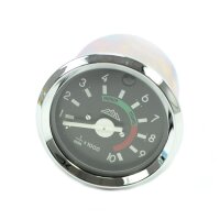 MMB Drehzahlmesser DZM 60mm rund Chromring mit Kontrolllicht Kontrollleuchte blau Licht 12V Simson S50 S51 S70 S53