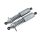 Federbeine für Simson S51 S50 S70 Enduro Stoßdämpfer Federung 2x verstellbar mit langer Chromkappe Chromhülse 360mm