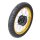 Komplettrad vorn Felge gold Nabe schwarz, K55, Speichen Edelstahl für Simson S51 S50 S70 KR51 Schwalbe Star Sperber Habicht Duo