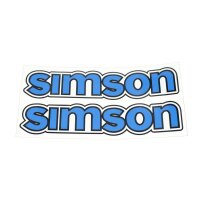 2 Aufkleber für Simson S50 Tank Schriftzug blau...