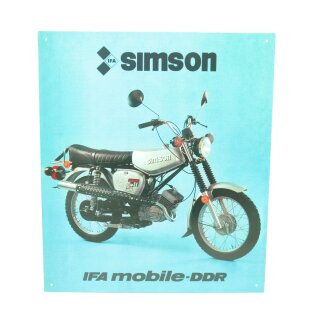 Simson Enduro Blechschild S51 S50 Sammlerstück ideal als Geschenk, Werbeschild, Werbetafel
