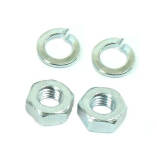 Set Muttern 2x M10x1,5 + 2x Federringe 10,4 für Simson Schwinge vorn/hinten KR51 Schwalbe Star Sperber Habicht Spatz