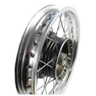 Speichenrad hinten für MZ ETZ150 ETZ 150 Alu Felge 2,15x16 Zoll hinteres Rad mit Nabe schwarz