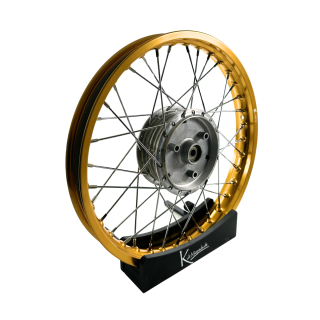 Speichenrad Felge 1,50x16 gold eloxiert für Simson S51 S50 S70 S53 KR51 Schwalbe Star Duo Sperber Duo Habicht Spatz Speichen verchromt Alu