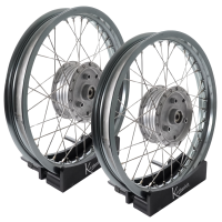 Set Felgen - 2x 1,85 - Alu titan - Edelstahlspeichen -...