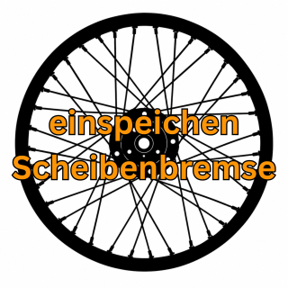 Speichenrad einspeichen Motorrad & Scheibenbremsräder