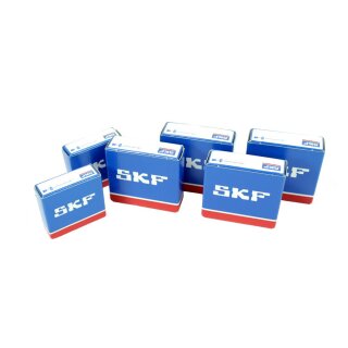 SKF Lager Getriebe SET Kugellager Motor MM125/0-2, 150/0-2  für MZ ES125, ES150 ETS150 RM150 - 6-teilig 1. Qualität Lagersatz