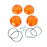 4x Simson Blinker Schalen Glas Dichtung Schrauben rund...
