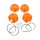 4x Simson Blinker Schalen Glas Dichtung Schrauben rund Orange vorn + hinten mit E-Zeichen 12V S51 S50 SR50  für MZ ETZ TS 150 125 250